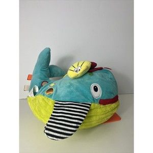 Dolce Play & Learn Whale Plush Interactive Baby Toy Textured Zipper Motor Skills